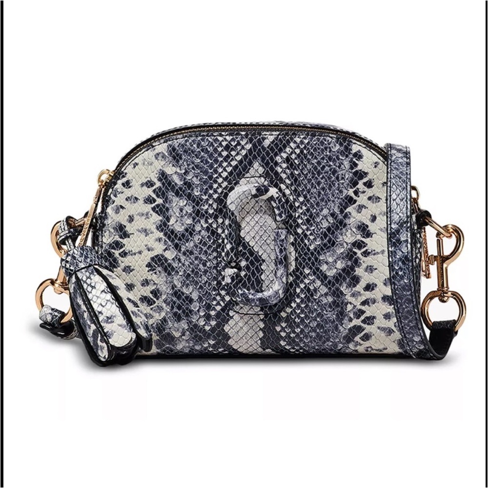 Marc Jacobs Snakeskin Shutter Leather Crossbody Bag